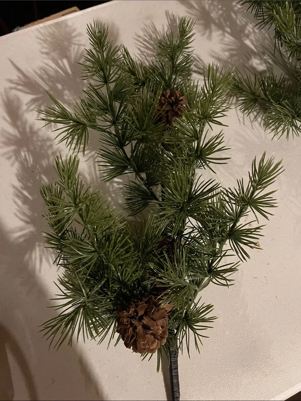 Artificial Pine Pinecone Spray - Green